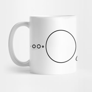 Solar System minimalist graphic (black) Mug